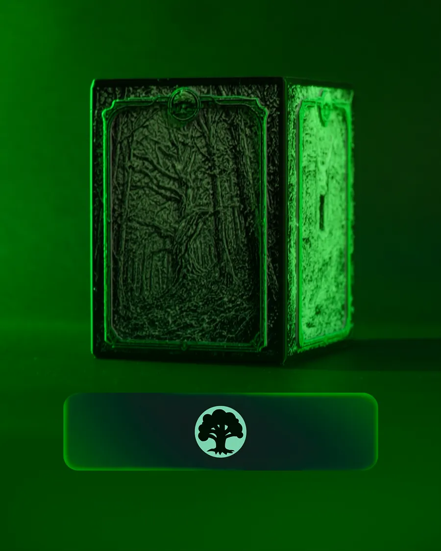 Deckbox MTG de Bosque · acabado Mono Green · vista 1