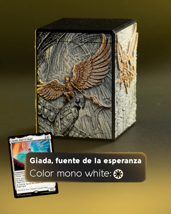 Deckbox MTG de Giada, Font of Hope · acabado Mono White · vista 1