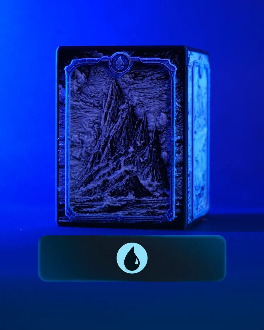 Deckbox MTG de Isla · acabado Mono Blue · vista 1