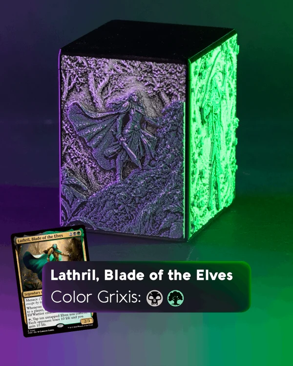 Deckbox MTG de Lathril, blade of the elves · acabado Golgari · vista 1