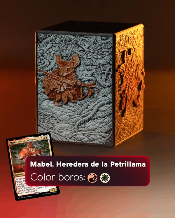 Deckbox MTG de Mabel, Heir to Cragflame · acabado Boros · vista 1