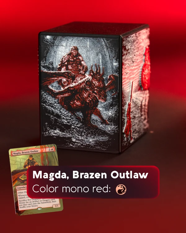 Deckbox MTG de Magda, Brazen Outlaw · acabado Mono Red · vista 1