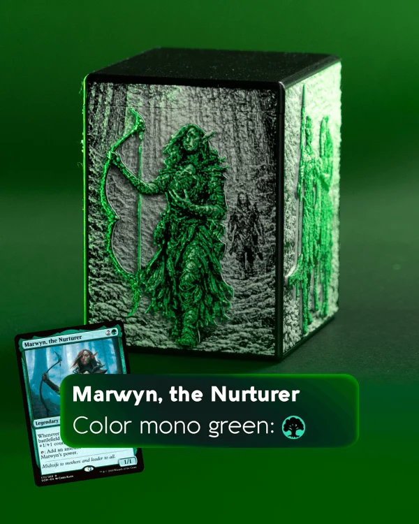 Deckbox MTG de Marwyn, The Nurturer · acabado Mono Green · vista 1