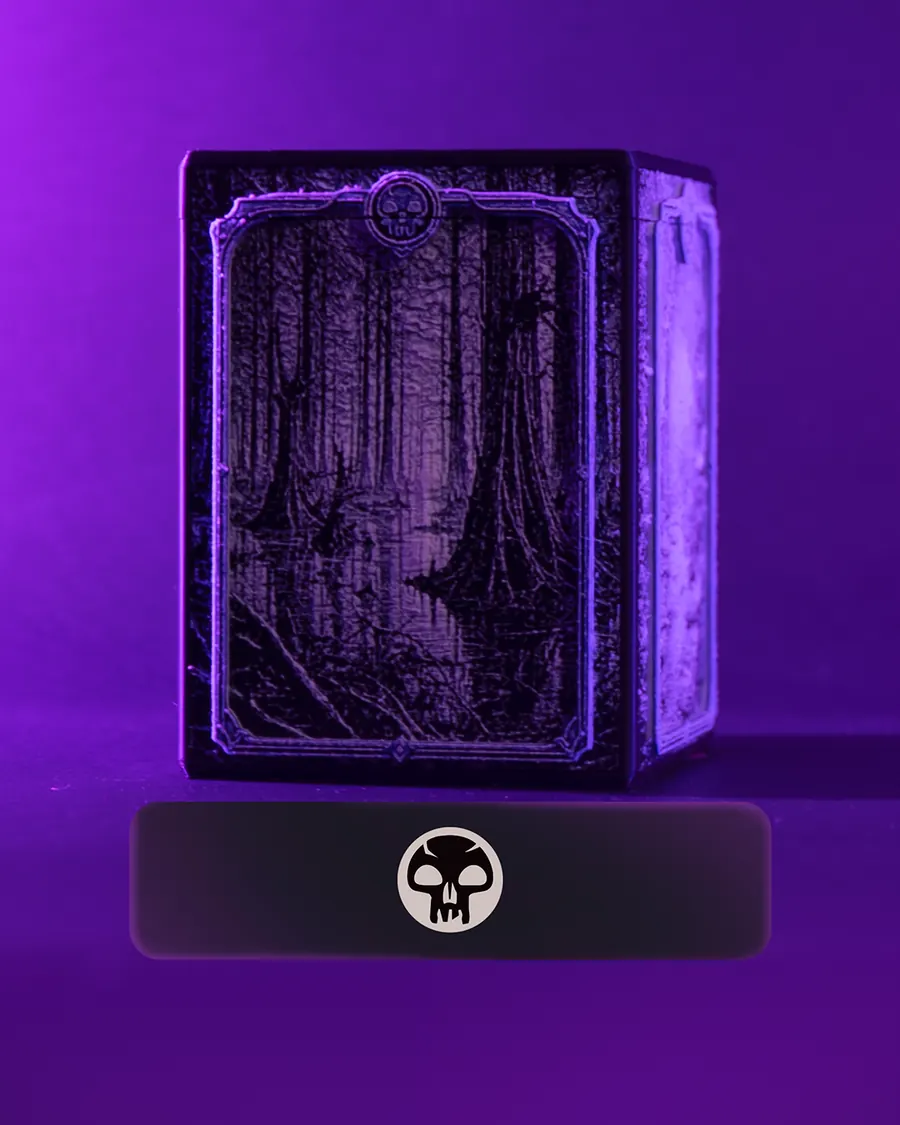 Deckbox MTG de Pantano · acabado Mono Black · vista 1