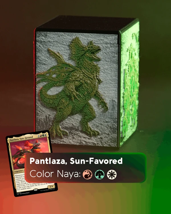 Deckbox MTG de Pantlaza, Sun-Favored · acabado Naya · vista 1
