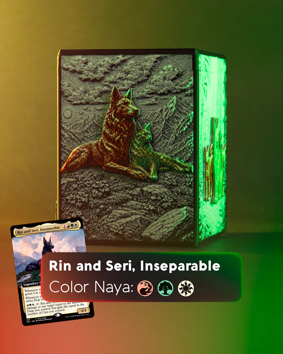 Deckbox MTG de Rin y Seri, inseparables · acabado Naya · vista 1