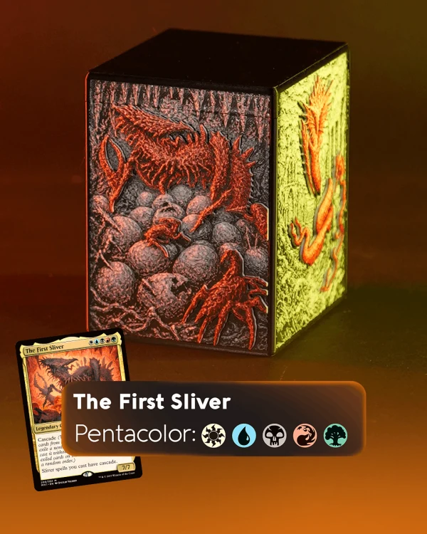 Deckbox MTG de The first Sliver · acabado Pentacolor · vista 1